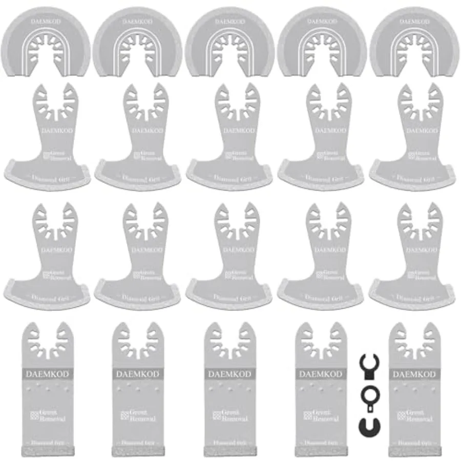 

Набор из 20 алмазных осциллирующих лезвий для профессионального мультитула, лезвия для удаления затирки, для осциллирующего инструмента, лезвия для мультиинструмента