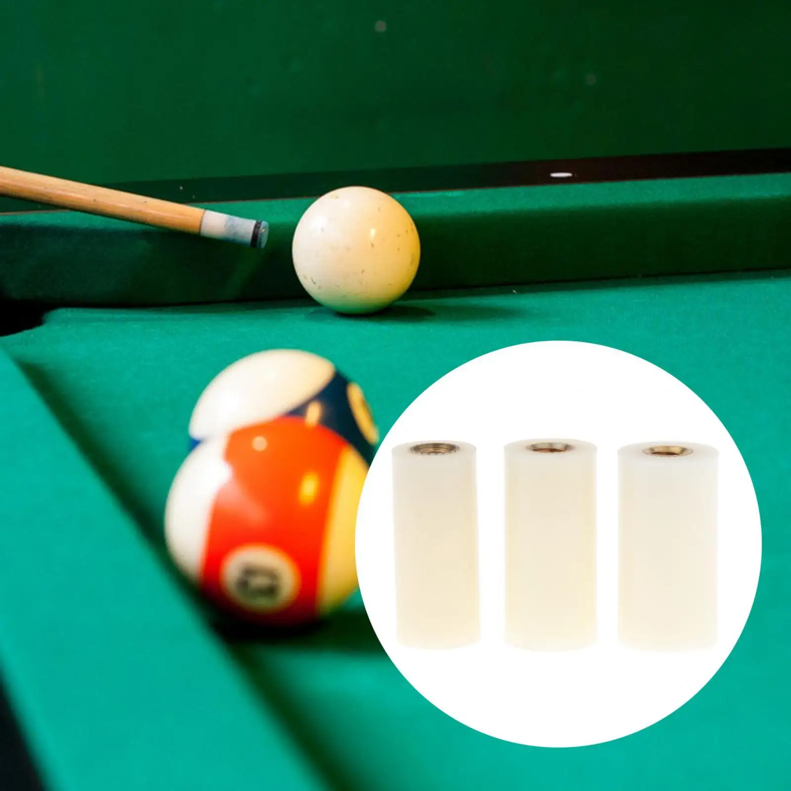 10-teiliges Billard-Queue-Sticks-Zwinge, tragbares Billard-Queue-Spitze-Zwinge-Rohr, Ersatz für Billard-Zubehör