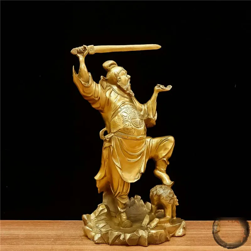 41CM Large home Courtyard Exorcise evil spirits Town house  chase off demons ghosts # Zhongkui GOD Brass Sculpture talisman