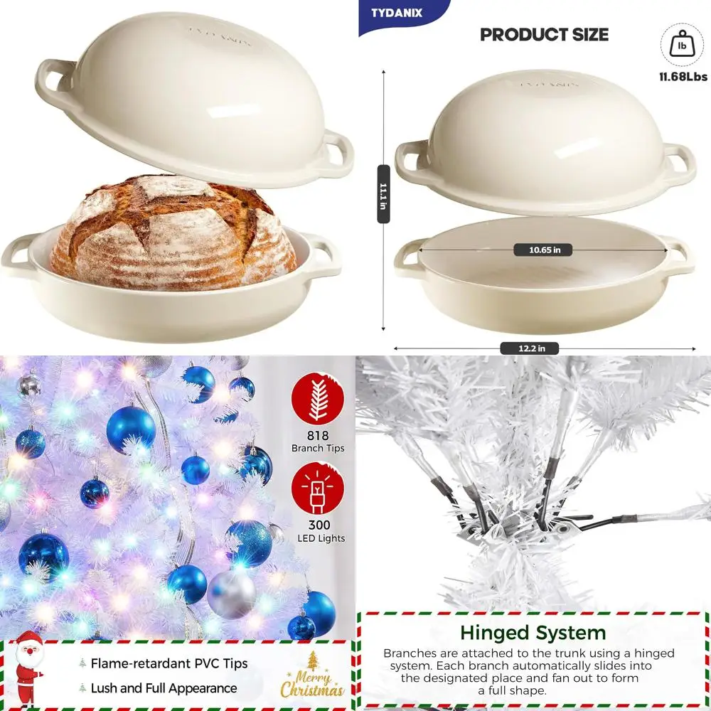 

Эмалированная чугунная форма для буханки 2-в-1 с крышкой для запекания, запекания, тушения и рагу — легко очищаемая, универсальная, для выпечки, голландская печь