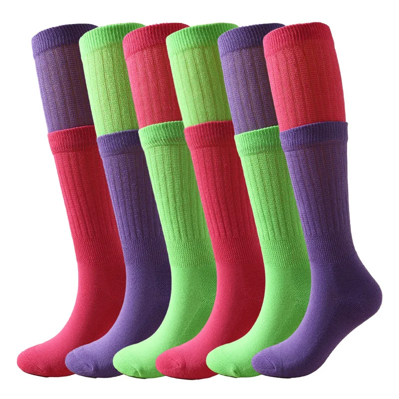 

Athletic Crew Dress Sock Bubble color-blocking Run Pile Loop Sports 8W201