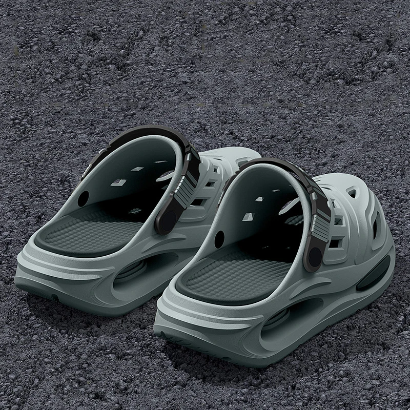 Smile Herren- und Damen-Höhlenschuhe, modische, atmungsaktive Sandalen mit herausnehmbaren Einlegesohlen, rutschfeste, gepolsterte, verdickte, weiche Hausschuhe – Detail 28