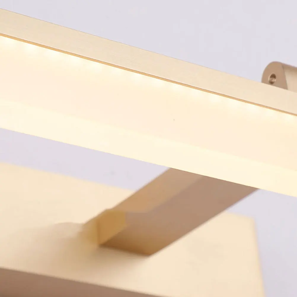 

Waterproof Led Mirror Cabinet Light 9W 40Cm Golden White Wall Lamp For Bathroom Bedroom Makeup Area Stainless Steel Modern