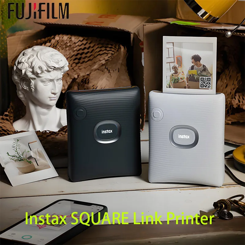 4 Inch Printer Square Link Printer One-Time Imaging Mobile Photo Printer Portable Fujifilm Instax Printer Gift Camera Printer