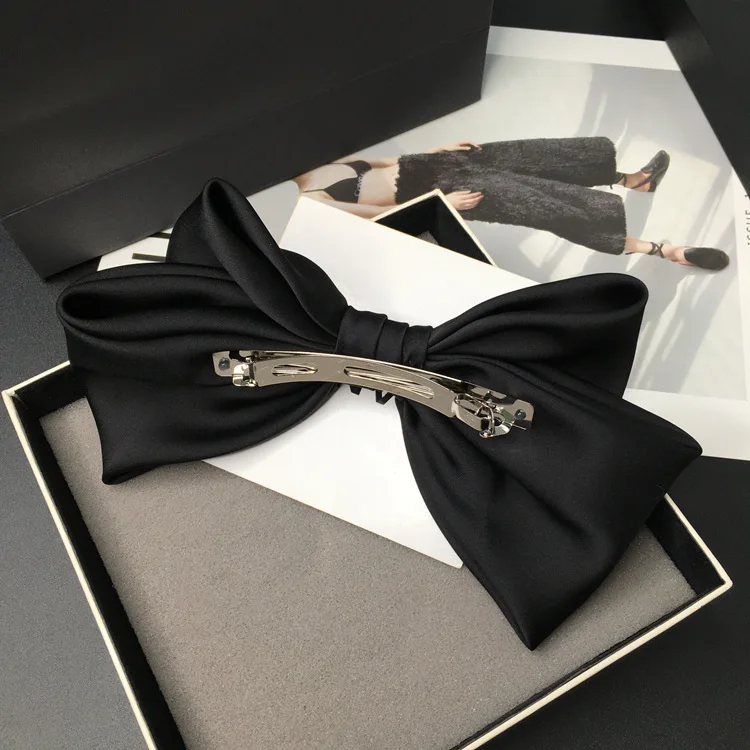 

Заколка для волос в корейском стиле, 1 шт., большая атласная горизонтальная заколка-краб для хвоста, для женщин, элегантная, на каждый день, минималистичная