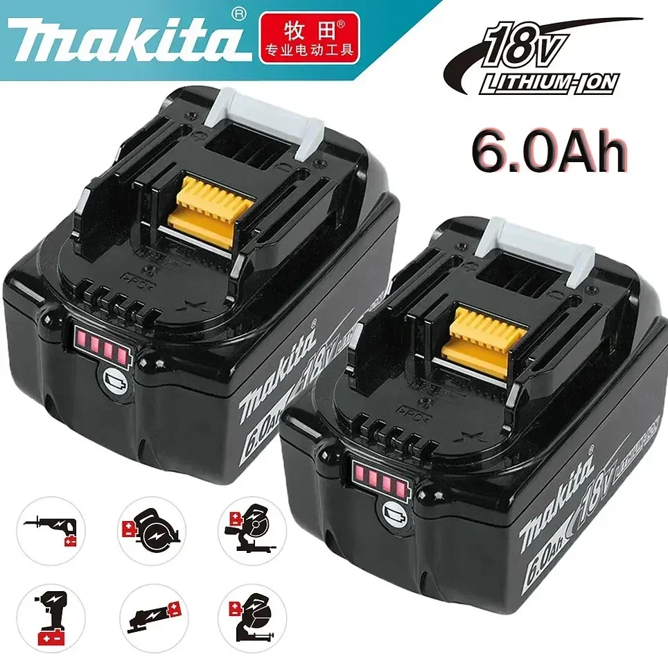 

Genuine Makita 6Ah/5Ah/3Ah for Makita 18V Battery BL1830B BL1850B BL1850 BL1840 BL1860 BL1815 Replacement Lithium Battery