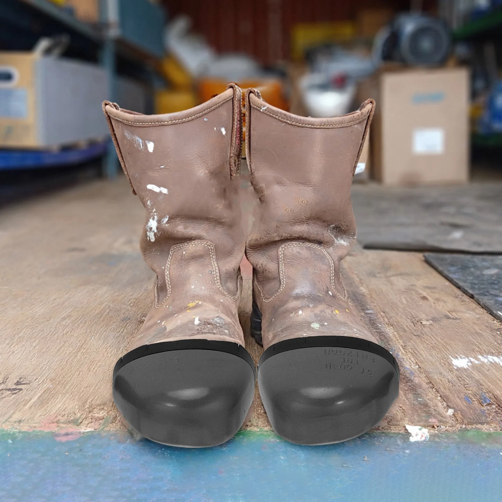 1Pair Steel Toe Protective Covers Durable Safety Shoe Toe Guard Work Shoe Head Protector Protective Sleeve Outdoor Accessory