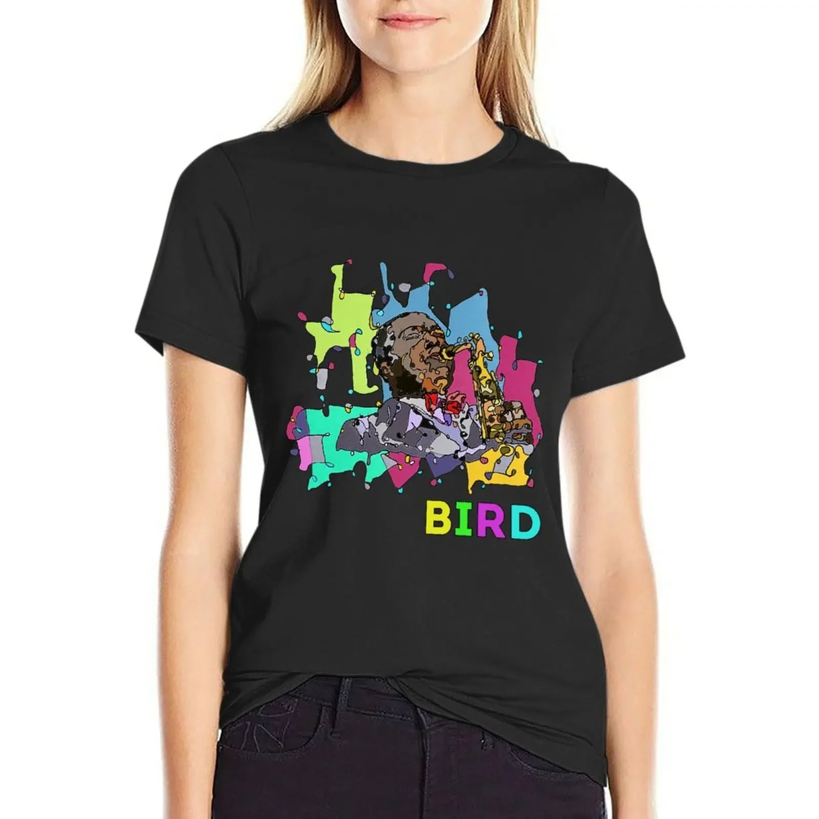 

BIRD (Charlie Parker) - Jazz Legends Art Series by Hristo Vitchev T-Shirt plus sizes Aesthetic clothing clothes for Women