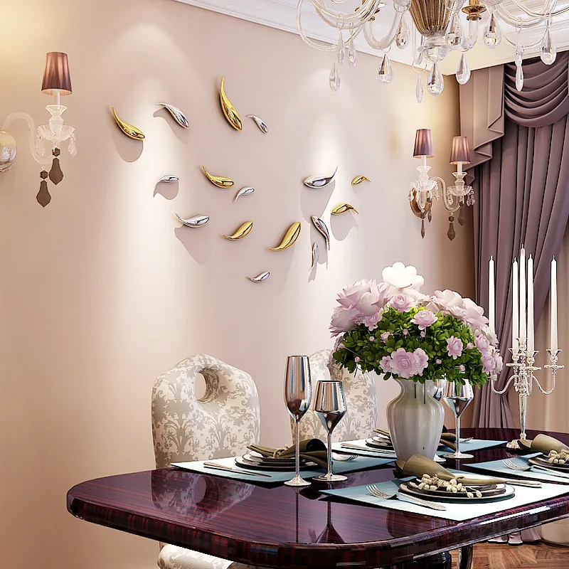 Decoração de Parede em Resina com Eletroplatação de Peixe, Artesanato para Decoração de Sala de Estar