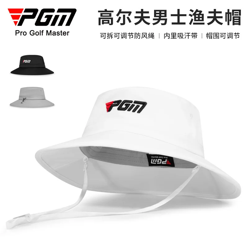 

PGM Men Golf Hat Adjustable Windproof Rope Caps Waist Sweat-absorbing Band Fisherman Hats