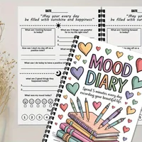 Emotional Journal A5 Spiral Notebook 5-Min Daily Mood Tracker for Anxiety Relief Stress & Mental Clarity Planner 5