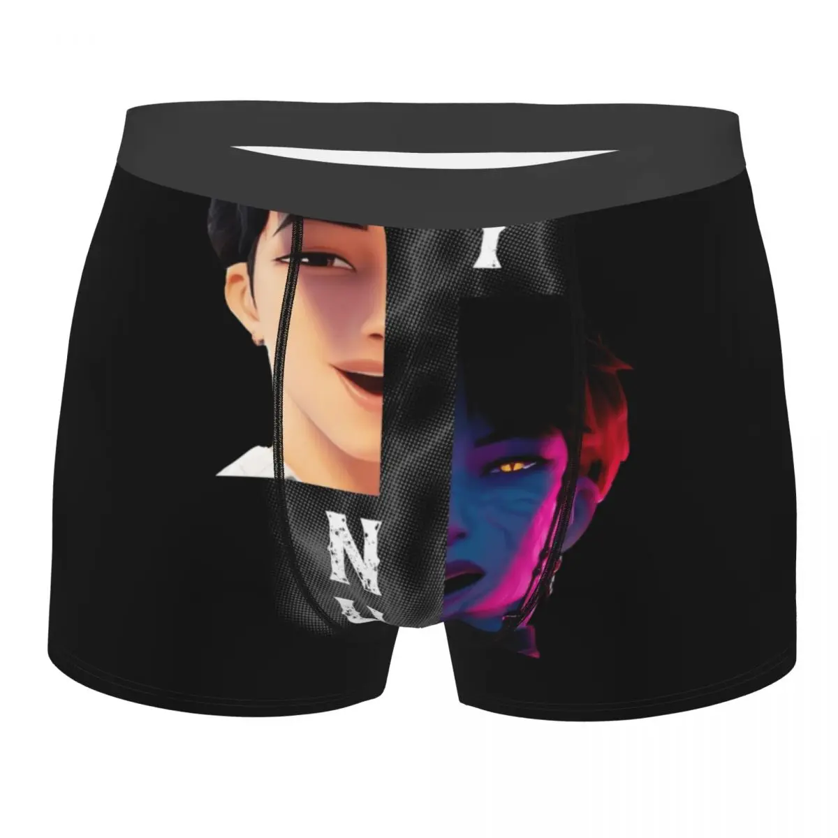 

Kpop Demon Hunters Saja Boys JINU шорты для лица, трусы, нижнее белье, мужские новые боксеры высокого качества с принтом, трусы большого размера