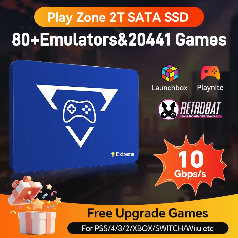 

Play Zone 2T Retro Gaming SSD Console 20441 Games for Switch/PS5/Xbox/PS4/PS3/PS2/DC/WII Emulator for Windows PC/Laptop/HandHeld