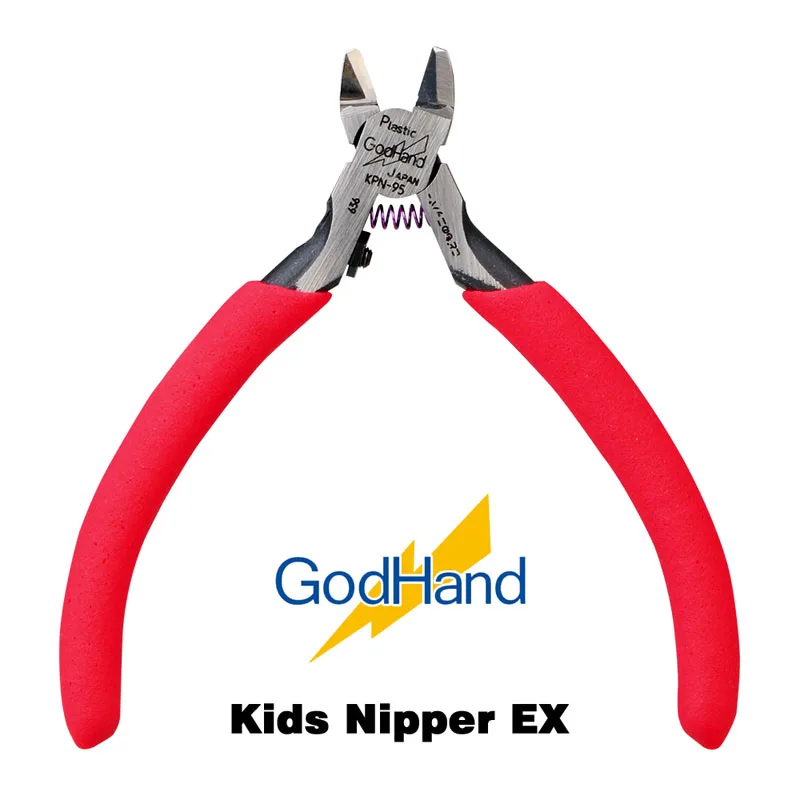 GodHand GH-KPN-95 Kids Nipper EX for Plastic Model Hobby Tool Extremely Thin Rounded Single Edge Cutting Nippers Diagonal Pliers