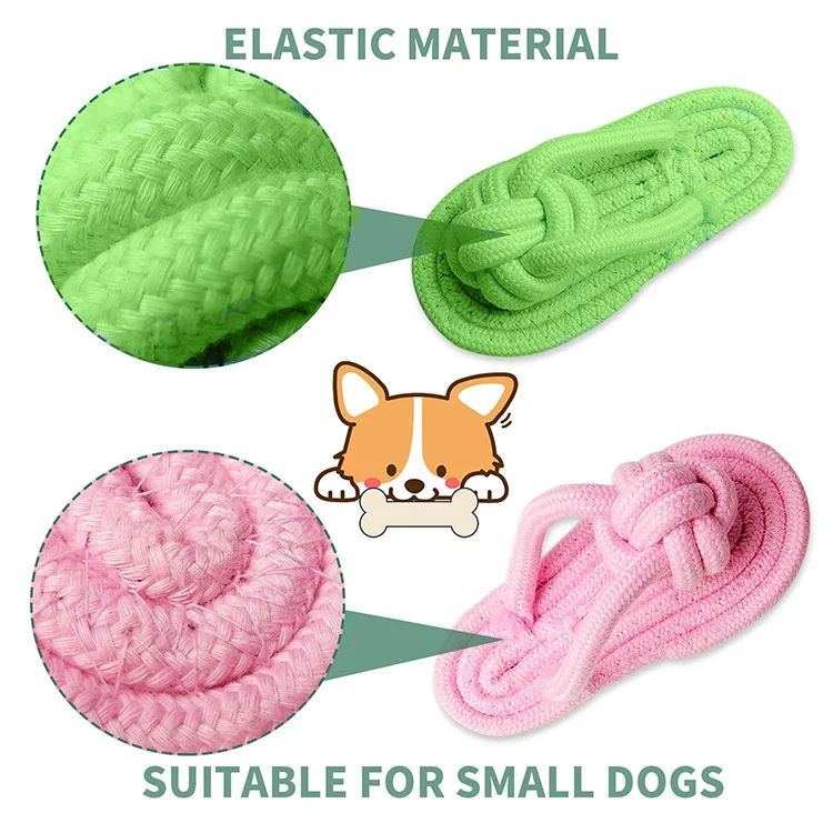 Dog Chewing Toy Cotton Slipper Rope Toy for Small Large Dogs Pet Teeth Training Molar Toys Interactive Dog Toy Dog Accessories