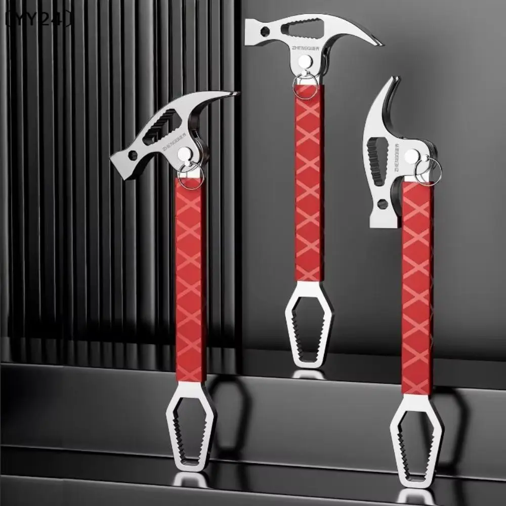 

Sheep Horn Connected Sheep Horn Hammer V-shaped Nail-pulling Adjustable Universal Wrench Folding Design Multi Purpose