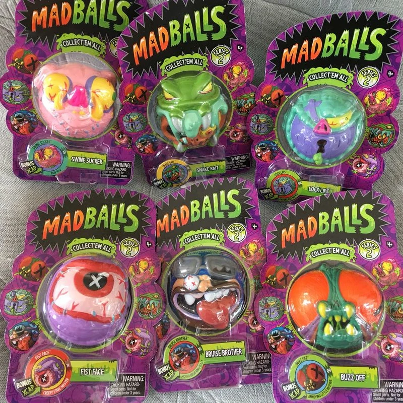Horror-Themed Madballs Kidrobot Ghost Head Crazy Ball Skull Face Oculus Orbus 4 Inches Soft Glue Movie & TV Model Toy