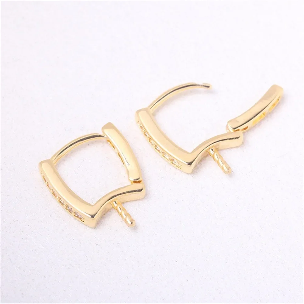 

Позолоченные серьги с жемчугом, принадлежности для изготовления ювелирных изделий своими руками, пустые основания для ушей для аксессуаров ручной работы, 1 пара без жемчуга