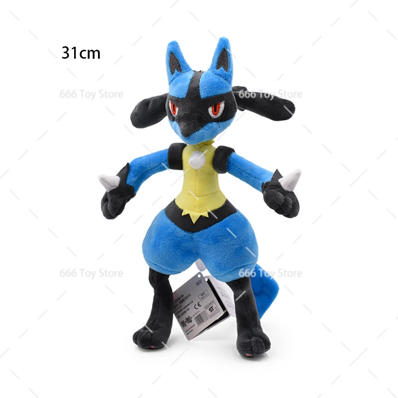 5 Gaya TAKARA TOMY Lucario Pokemon Mengkilap Lucario Boneka Mewah Mainan Lucu Peluche Mainan Hadiah untuk Anak-anak 12 Inci 16-30CM