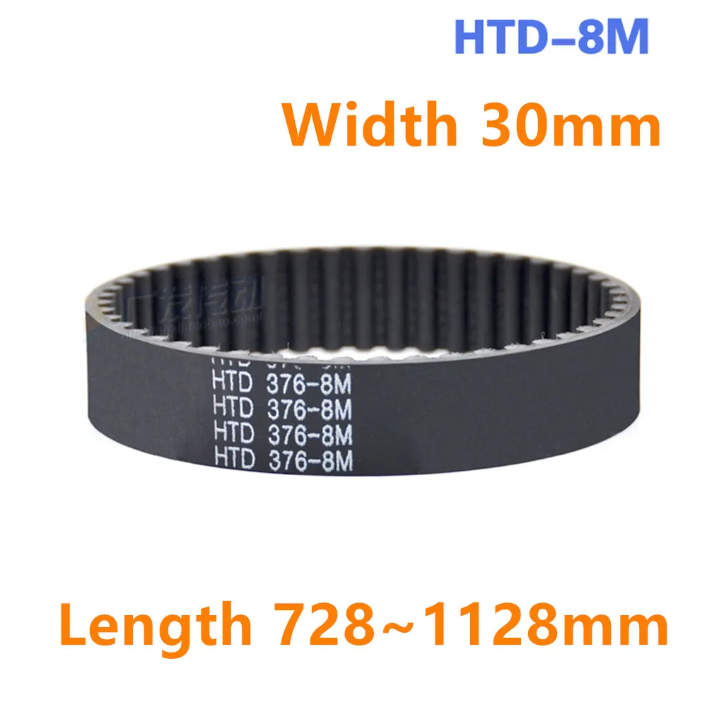 

HTD 8M Rubber Closed Loop Timing Belt Width 30mm Synchronous Belt Perimeter 728 760 816 856 880 904 928 944 984 1008 1024 1072mm