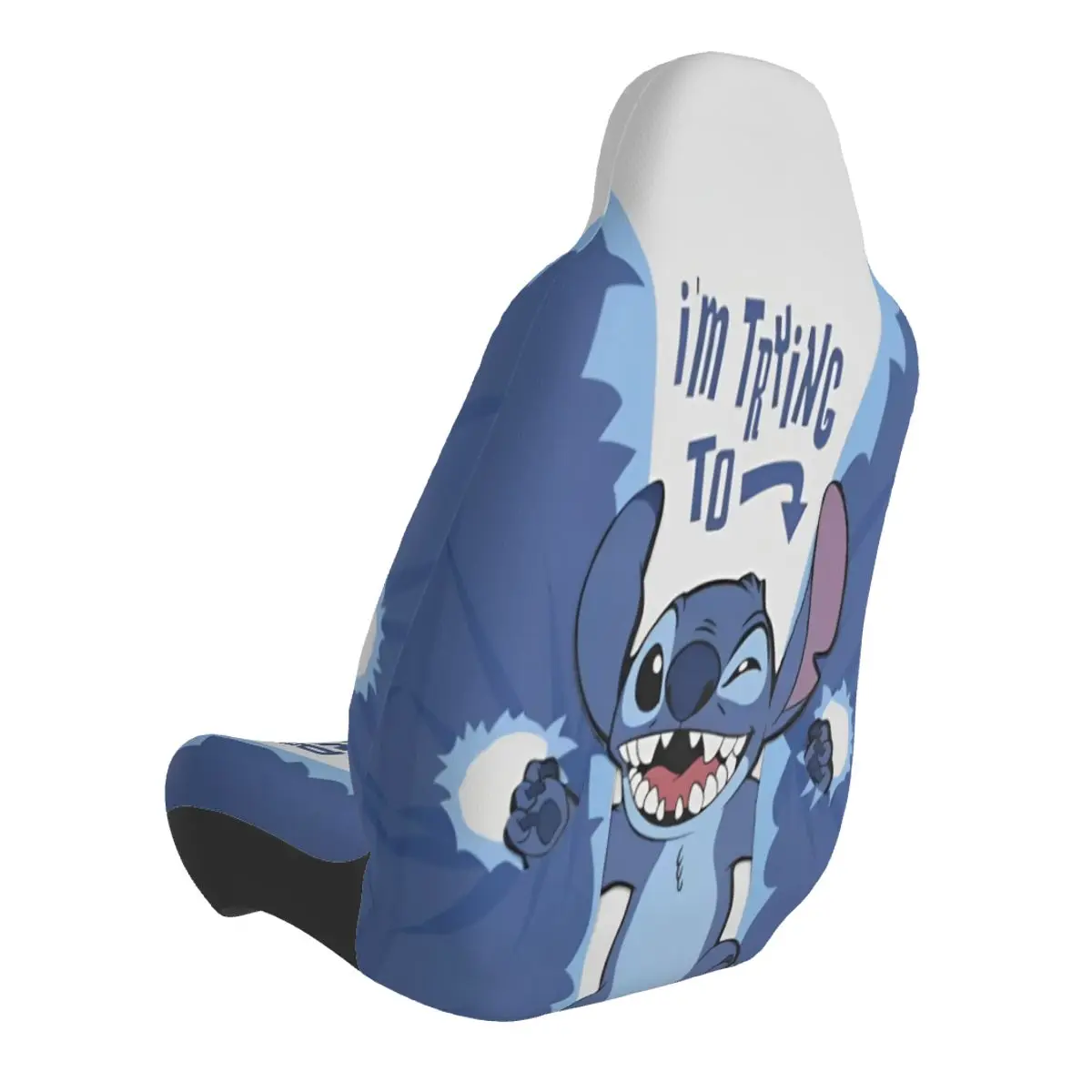 غطاء مقعد السيارة من Stitch and Angel، أغطية مقاعد مرنة على شكل رسوم متحركة أنيمي، مفردة عالمية مناسبة للشاحنات والسيارات والسيارات