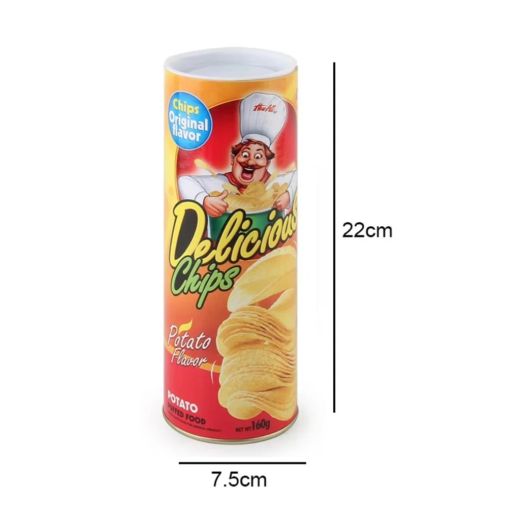 The Potato Chip Snake Stage Magic Tricks Snake Toy April Fool Day Halloween Party Jokes in A Can Gag Gift Scary Fries Fun Toys