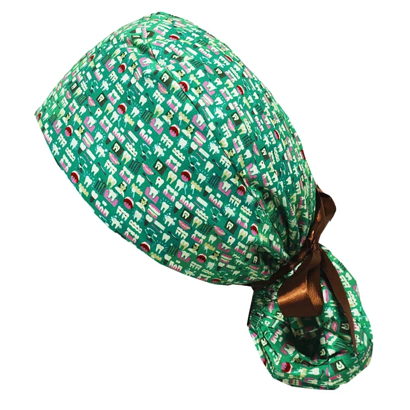 Operazione Copricapo Cappello Berretto da infermiera Bandana Cappello a farfalla stampato Morbido berretto chirurgico traspirante Copricapo Accessori ospedalieri