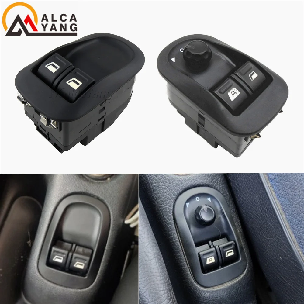 Electric Power Window Switch Master Button Control Windows Mirror Switch 6554.WA For Peugeot 206 2000 ~ 2009 6554.WA 6554WA