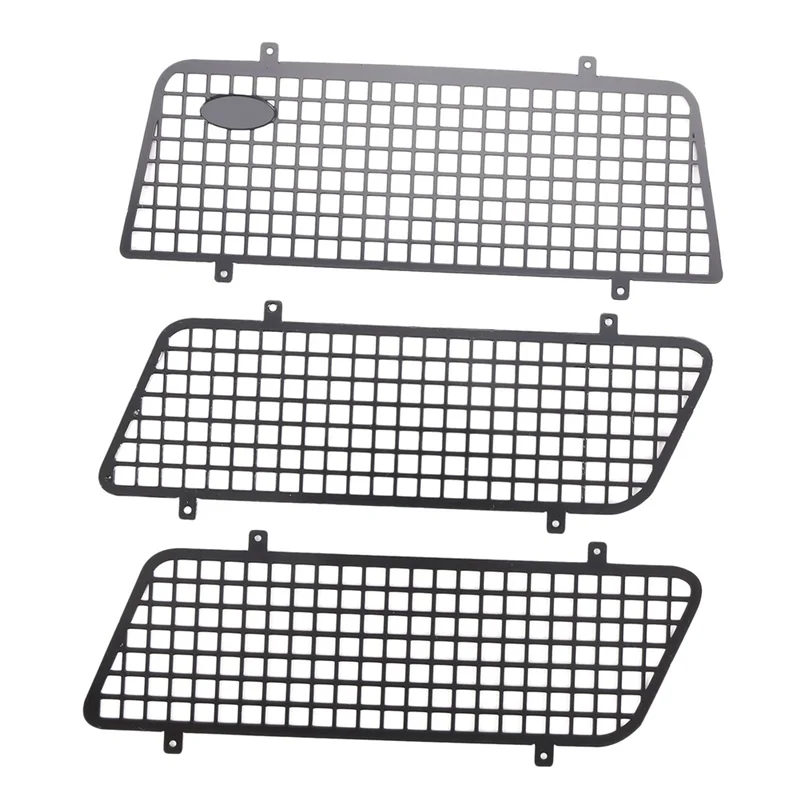 

ODIES-3Pcs Metal Window Mesh Protective Net Decoration For Traxxas TRX4 Bronco 82046-4 1/10 RC Crawler Car Upgrade Parts
