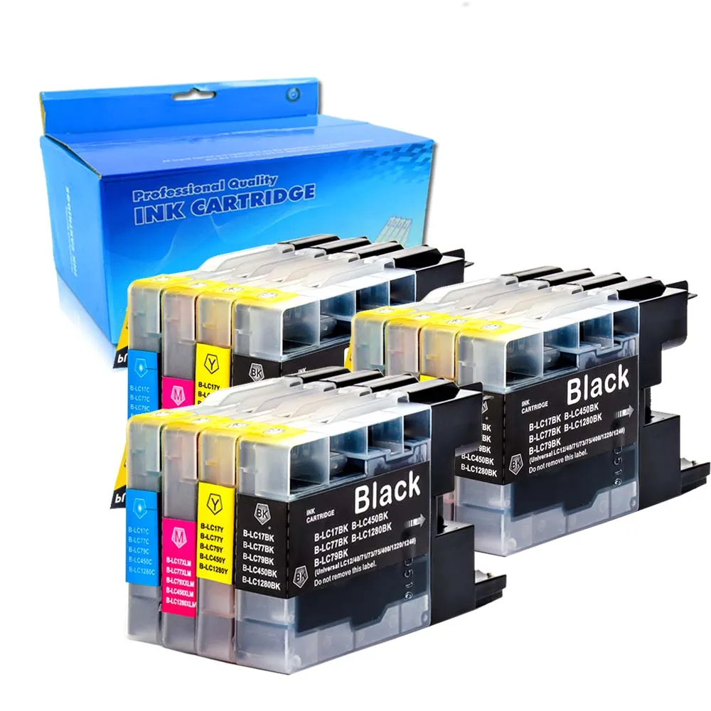 

12PK Ink Cartridge Compatible for Brother Printer LC71 LC75 LC73 MFC-J430W MFC-J825DW MFC-J835DW DCP-J525N DCP-J540N DCP-J740N