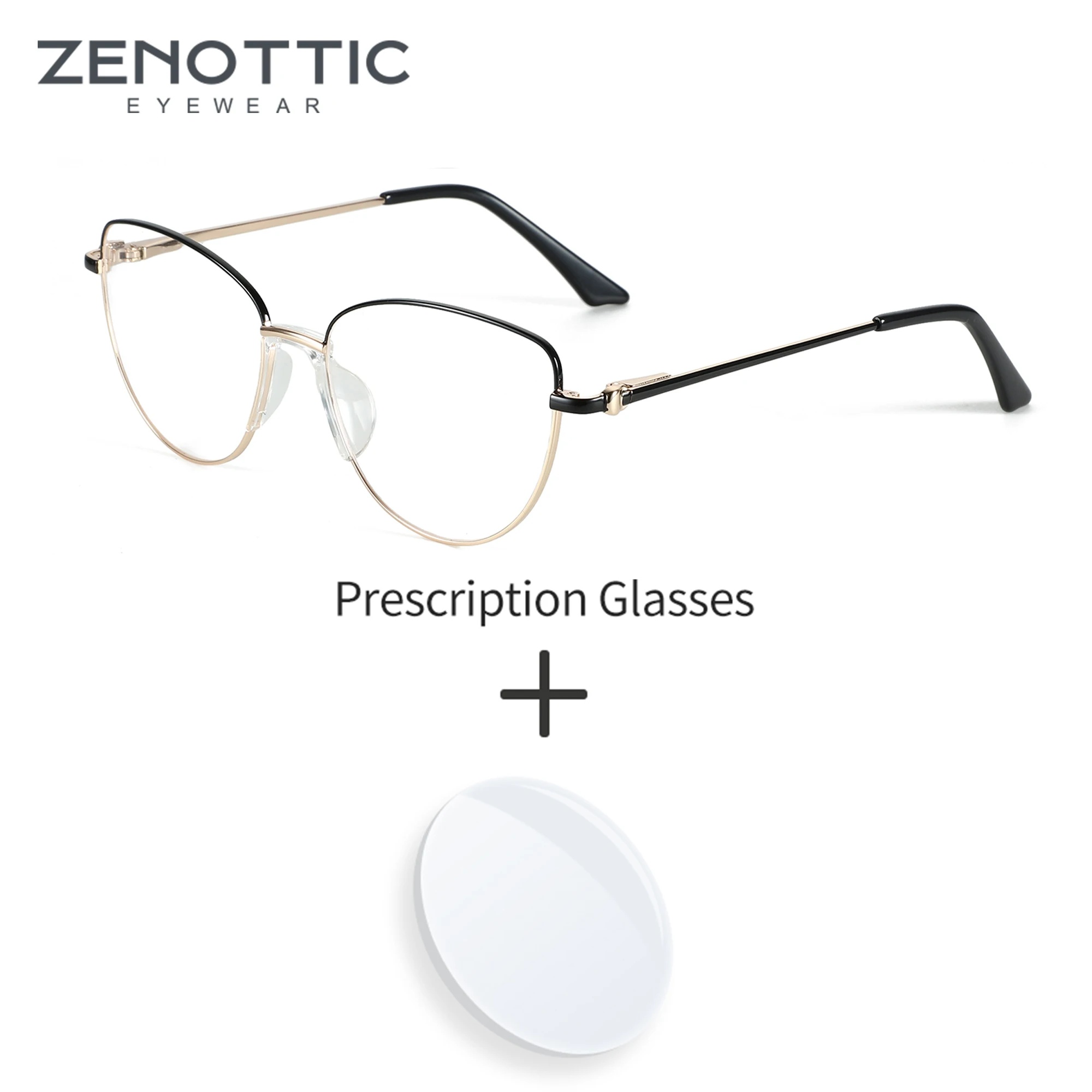 Lunettes de vue progressives ZENOTTIC, à verres multifocaux, anti-lumière bleue, de qualité supérieure, à monture neutre, motif papillon