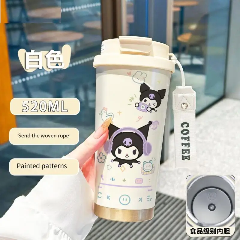 

Sanrios Kawaii Cup Hello Kittys мультяшная термоизолированная чашка офисная чашка большой емкости с принтом креативный горячий подарок для подруги