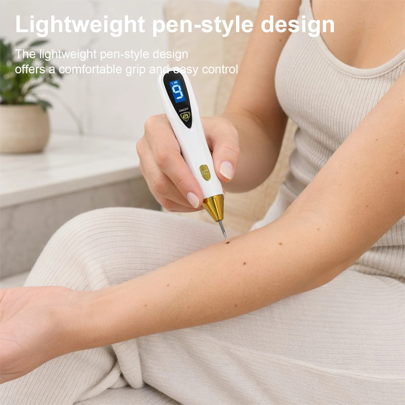 9 Levels Skin Tag Remover Pens with LED Display Professional Mole Wart Removal Tool Multi-Purpose Women Skin Care Tool
