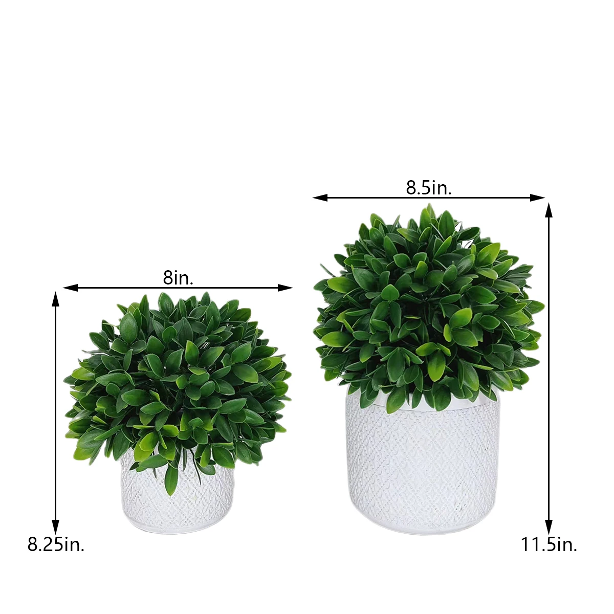 HXGYZP Artificial Potted Plants Plastic Fake Pepper Leaf Ball With White Cement Basin Office Shopping Mall Door Home Decoration