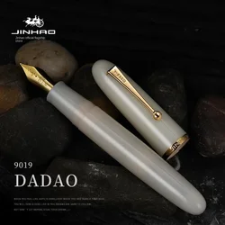 JINHAO 9019 Fountain Pen EF/F/M Nib, Ivory Big Size Resin Pen with Large Converter Stationery Office School Supplies Writing Pen