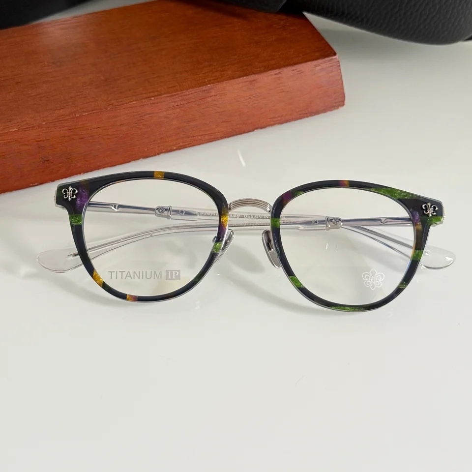 Gafas de lujo para hombre y mujer 2026: Montura de acetato de diseño de marca de alta gama con patrón de tallado retro exquisito, novedad de moda mundial.
