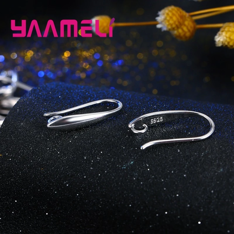 18 projekt wysokiej klasy 100% autentyczne 925 srebro kolczyki dokonywanie komponenty DIY ocena biżuteria gładkie Handmade Acessories — zdjęcie 7