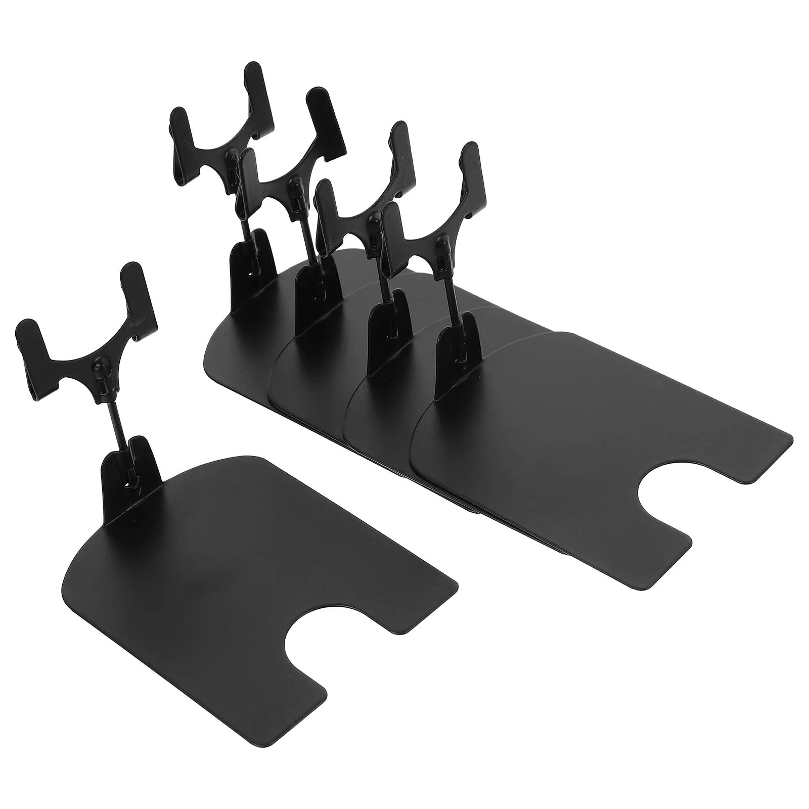 5 Pcs Shelving Price Tag Holder Rack Shelf Retail Signs Clamp Label Tags Black Caps Display