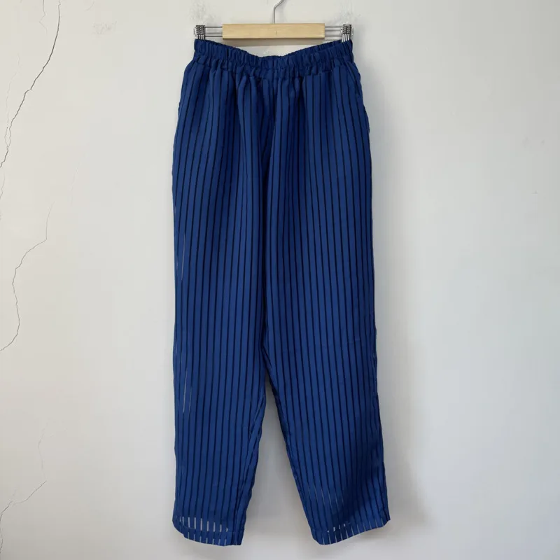 WVGA Spring Summer New Men's Striped Sheer Trendy Design Simple Versatile Loose Trousers Niche Chic Casual Straight Pants W25925