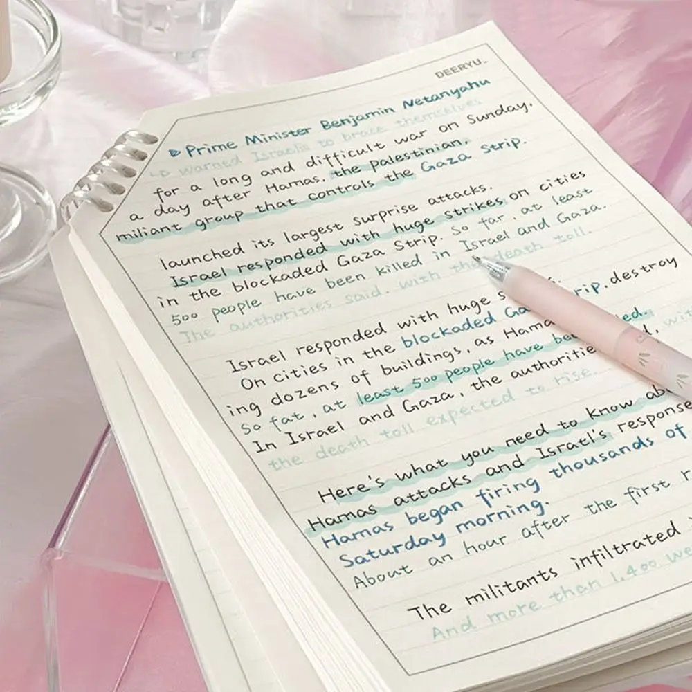 Portable A5/B5 Loose-leaf Notebook Replacable Stationery Binder Notebook Office/School Line Inside Paper Spiral Bound Notebook