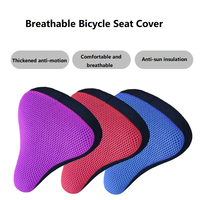Bicycle Saddle Cover 3D Breathable Mesh Bicycle Seat Cover Silicone Soft Seat Pad Black Comfortable Bicycle Accessories