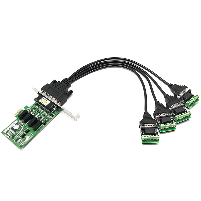 

UOTEK Industrial PCI-E к фотолампе, максимальная серийная карта PCIE к RS485 RS422, 4-портовый высокоскоростной преобразователь, Оптическая изоляция, 4U RS-485