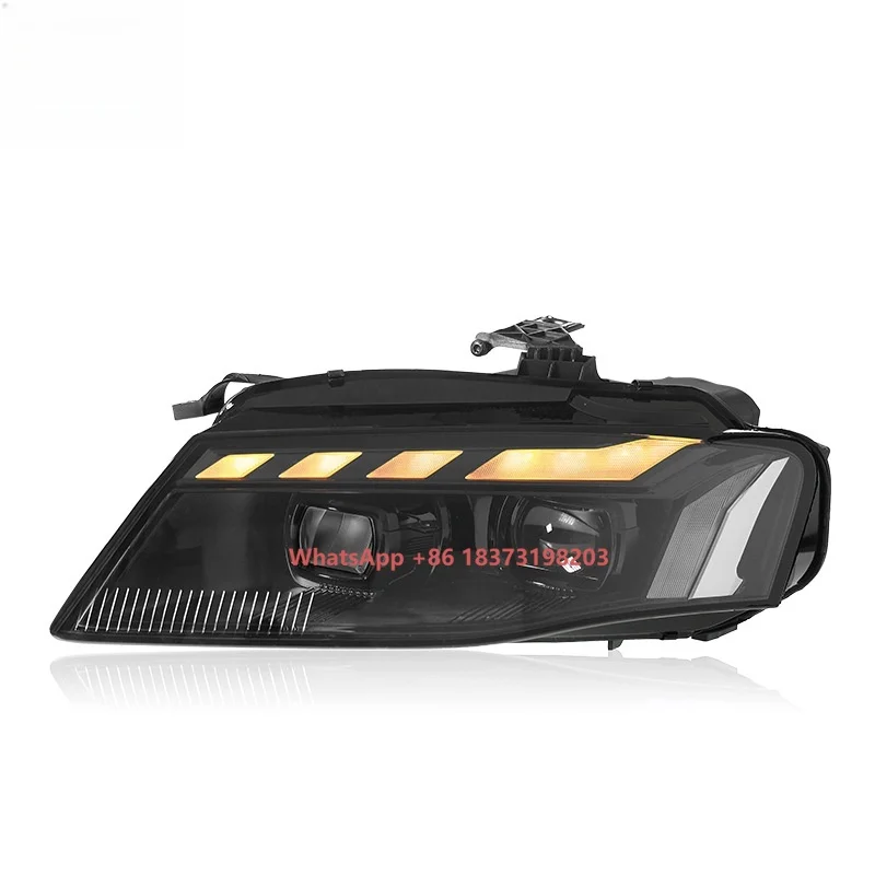 

For A4 Headlight Assemblies 2009-2012 LED Daytime Running Lights with Glowing Turn Signal Lens