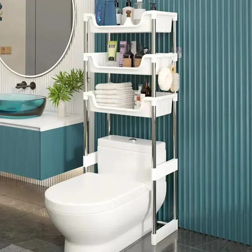 Floor To Floor Non Perforated Storage Racks Toilet Rack Bathroom Over The Toilet Storage Rack Over The Toilet Storage Shelf