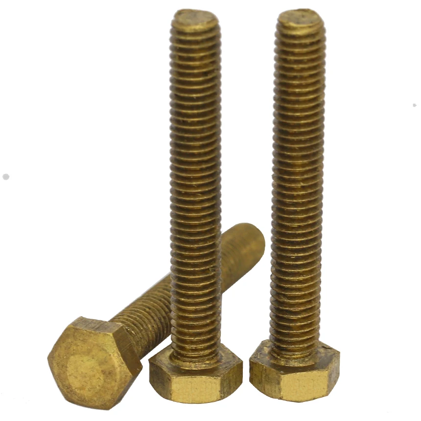 M4*16 M4x16 M4*20 M4x20 M4*25 M4x25 M4*30 M4x30 DIN933 Metric Thread Bolt Brass External Hex Hexagon Head Screw