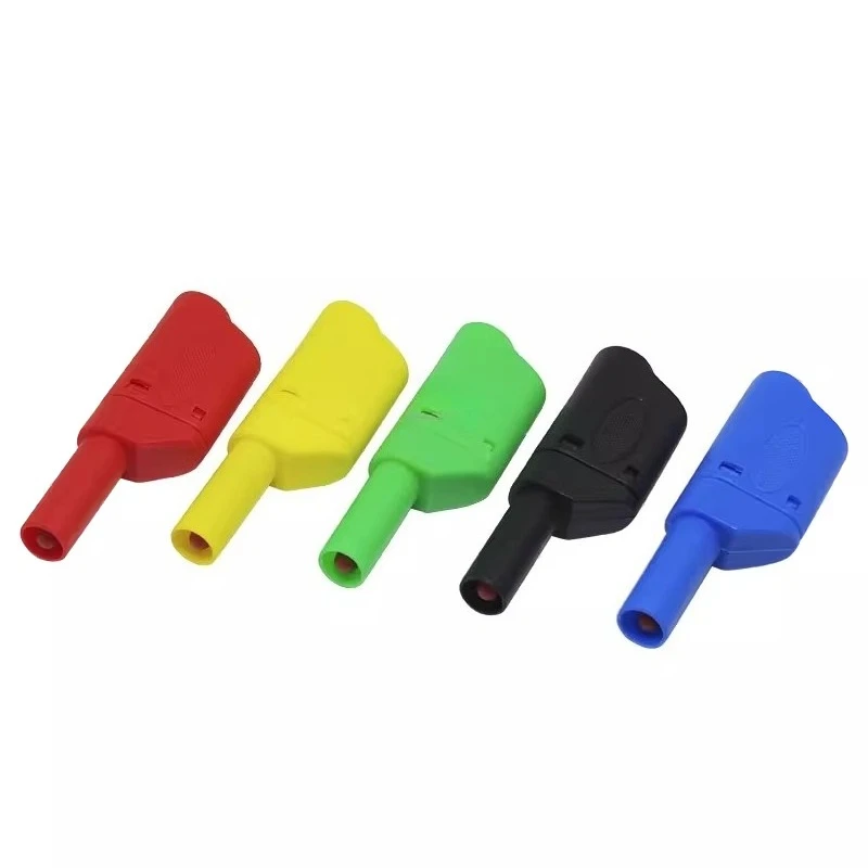5PCS  32A High Current 4mm Safety Jacket Type High Voltage Banana Plug Assembly Stackable Continuous Insertion Welding Test Head