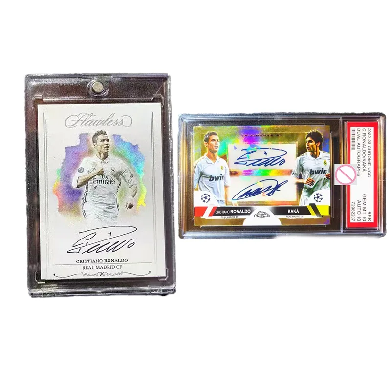 DIY Cristiano Ronaldo and Kaká Real Madrid Double-Signature Trading Cards Limited Edition Signed Cards