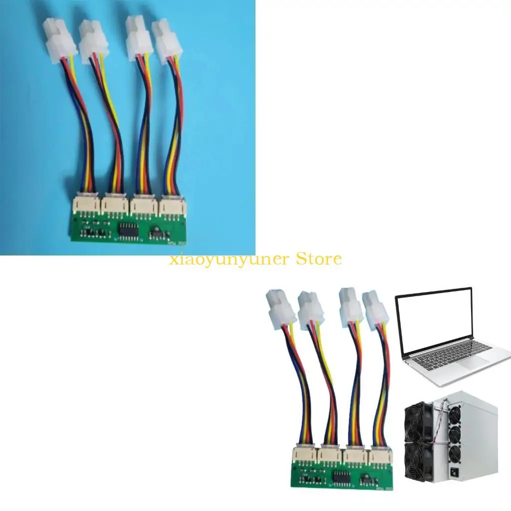 

P9JB 12 В 4-в-1 квадратный 4-контактный регулятор скорости вращения компьютерного вентилятора, симуляторы для эффективного