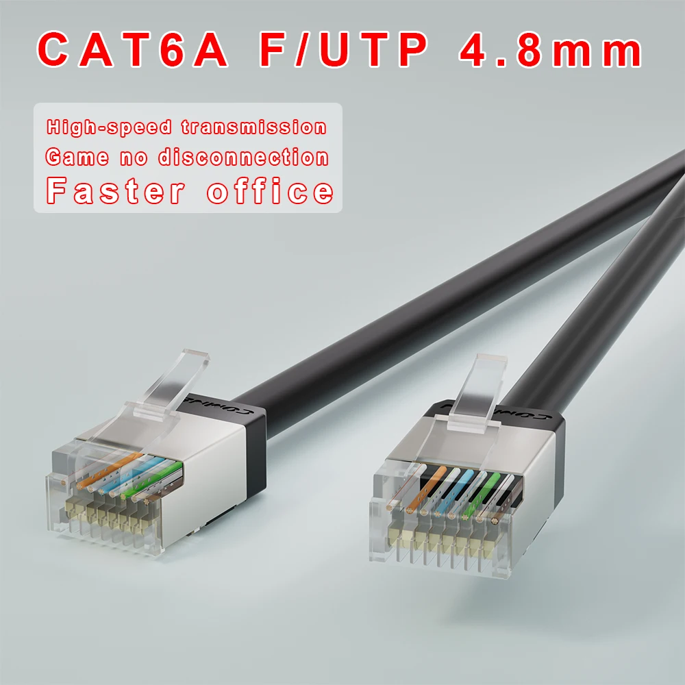 Propatch 1PACK of 24Pcs Cat6A Slim Ethernet Cable Short RJ45 F/UTP 10G GameS Patch Cord Lan for ps5 Patch Panel
