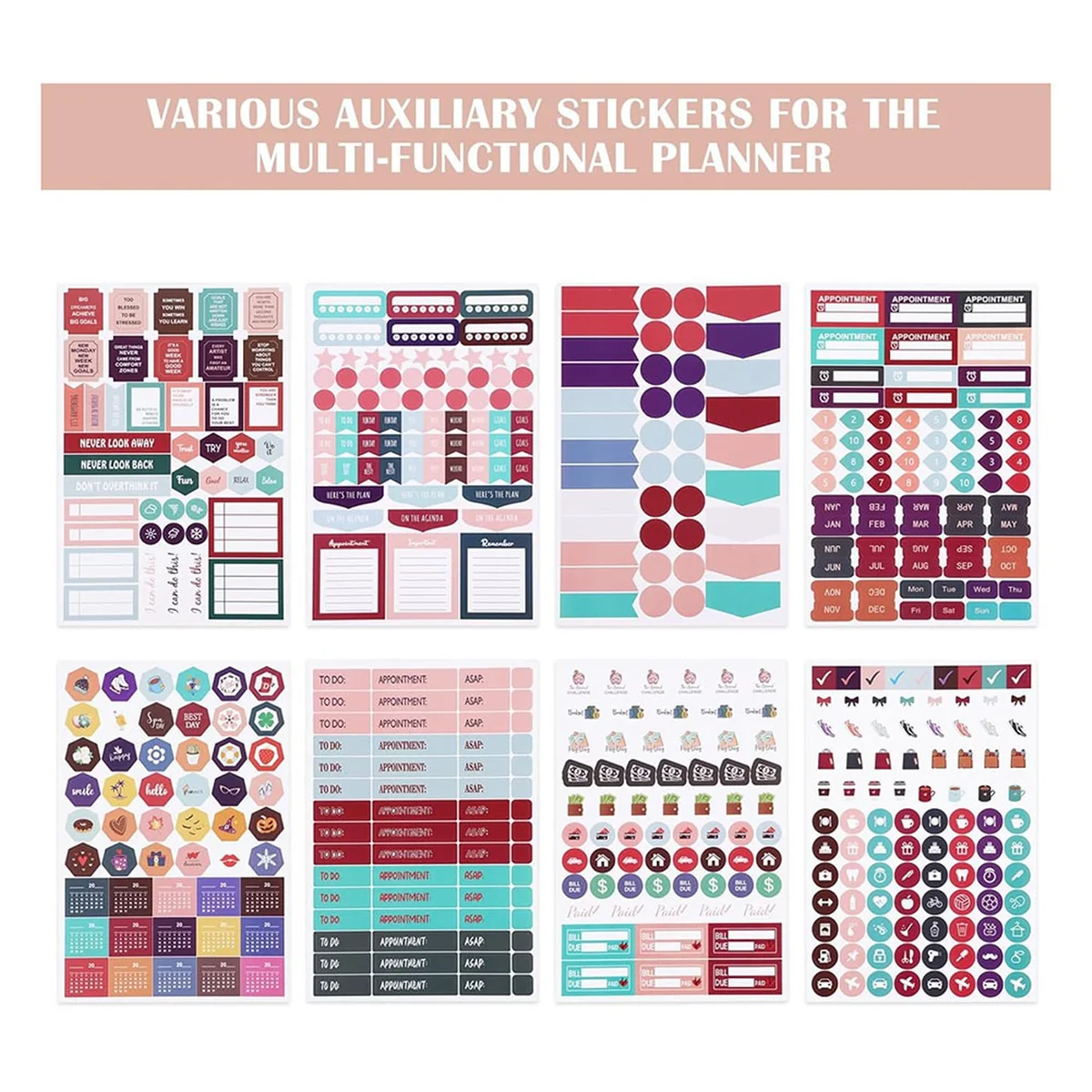 مخطط TCE 2024-2025 مع ملصقات عملية، منظم يومي أسبوعي غير مؤرخ، غطاء جلدي مع تخزين البطاقات وجيب الورق #3